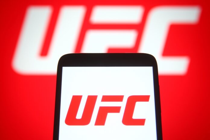 Official UFC logo in red and white, representing the Ultimate Fighting Championship.